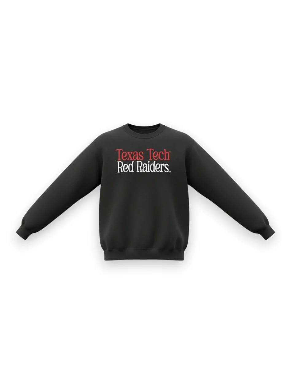 Texas Tech Zoozats Girls "Bookstore" Crew Pullover
