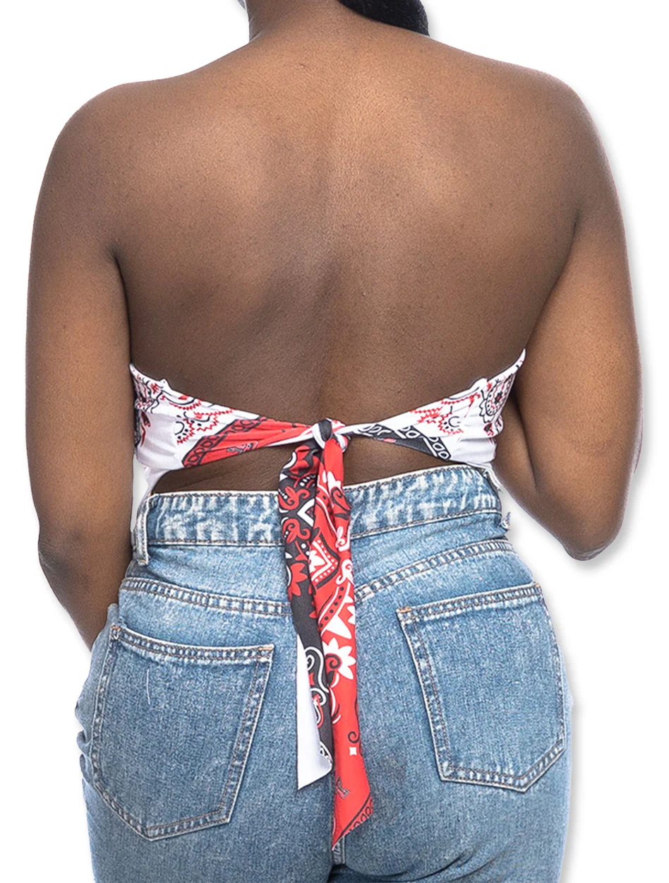 Texas Tech Zoozatz "Paisley Colorblock" Tie Bandeau - Image 2