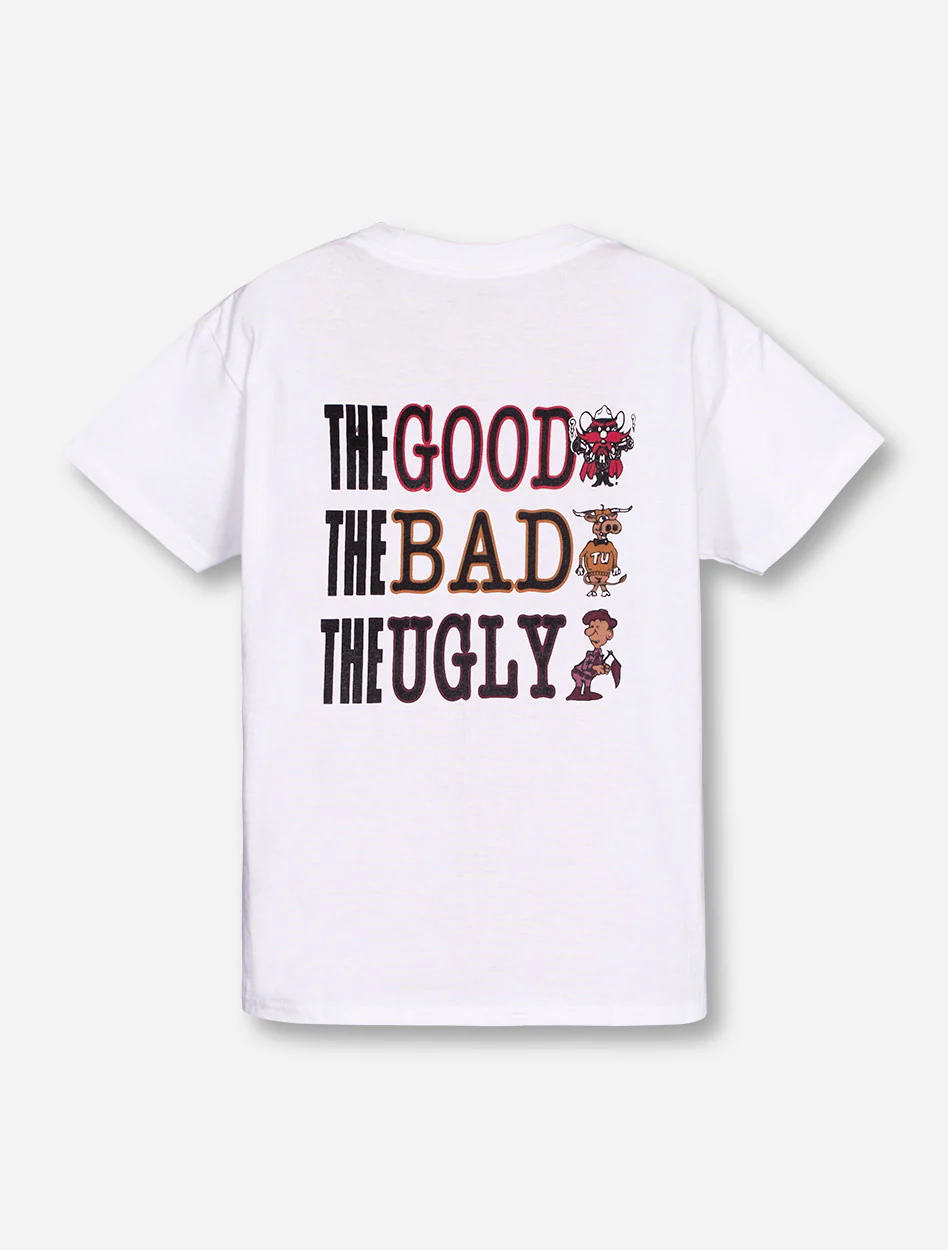 The Good The Bad The Ugly YOUTH White T-Shirt - Texas Tech