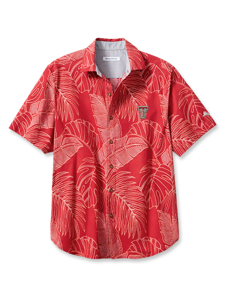 Tommy Bahama Texas Tech "Sport Vine Line" Short Sleeve Button Down Shirt - Image 2
