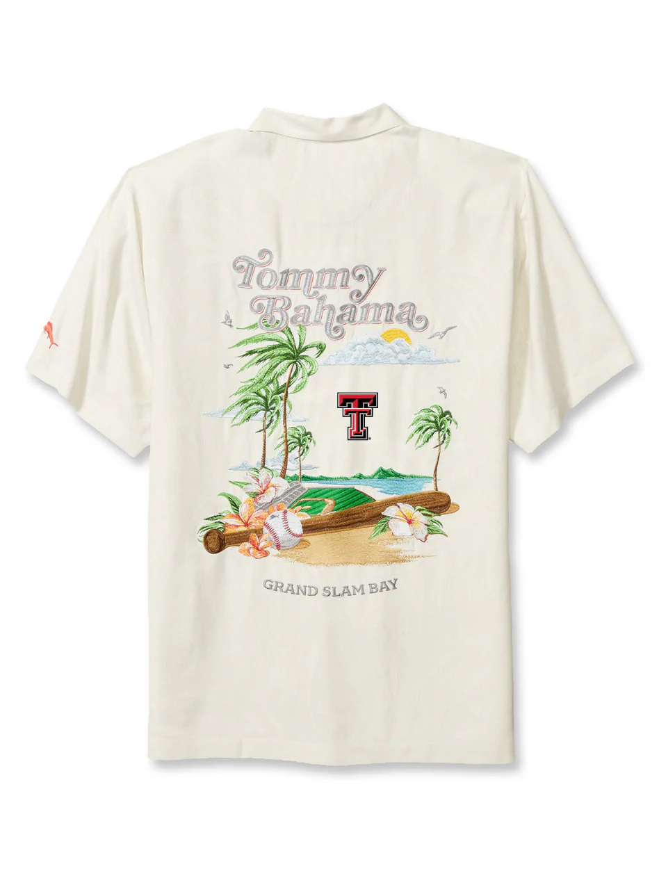 Tommy Bahama Texas Tech Grand Slam Bay Camp Shirt