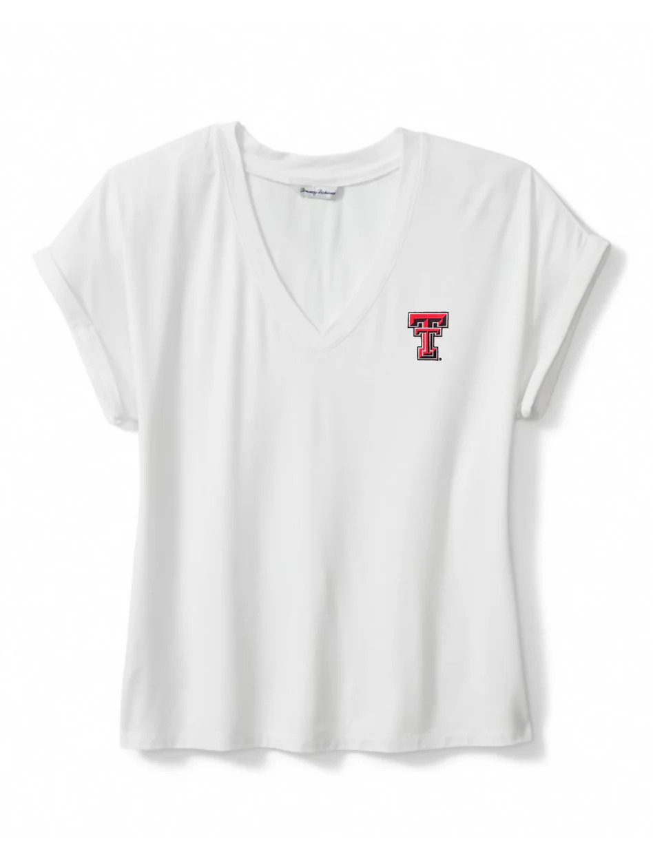 Tommy Bahama Texas Tech "Kauai" Jersey V-Neck T-Shirt - Image 3