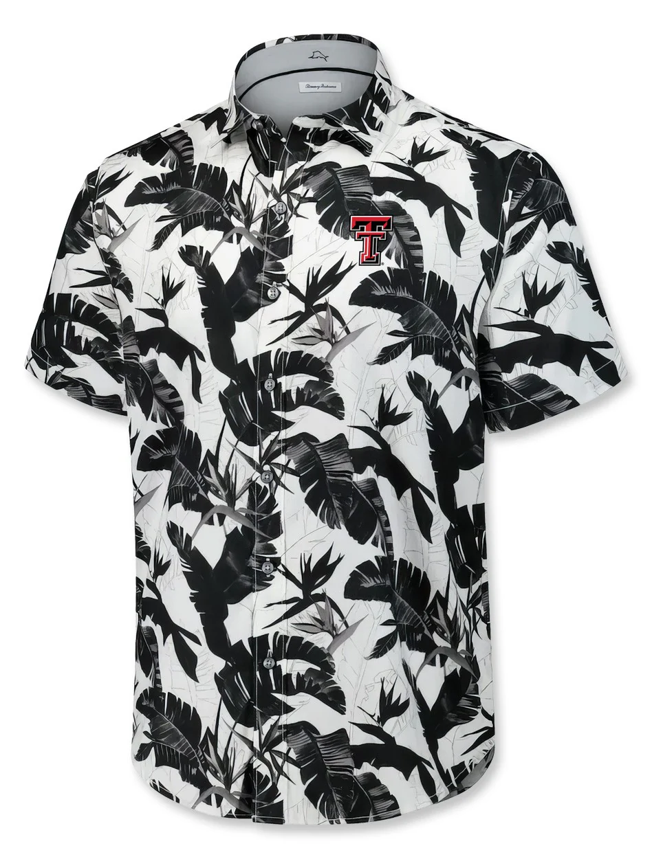 Tommy Bahama Texas Tech  "Sunnyvale Blooms" Camp Shirt