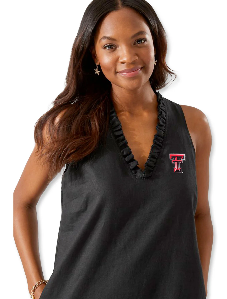 Tommy Bahama Texas Tech "Two Palms" Ruffle Shirt Dress - Image 3
