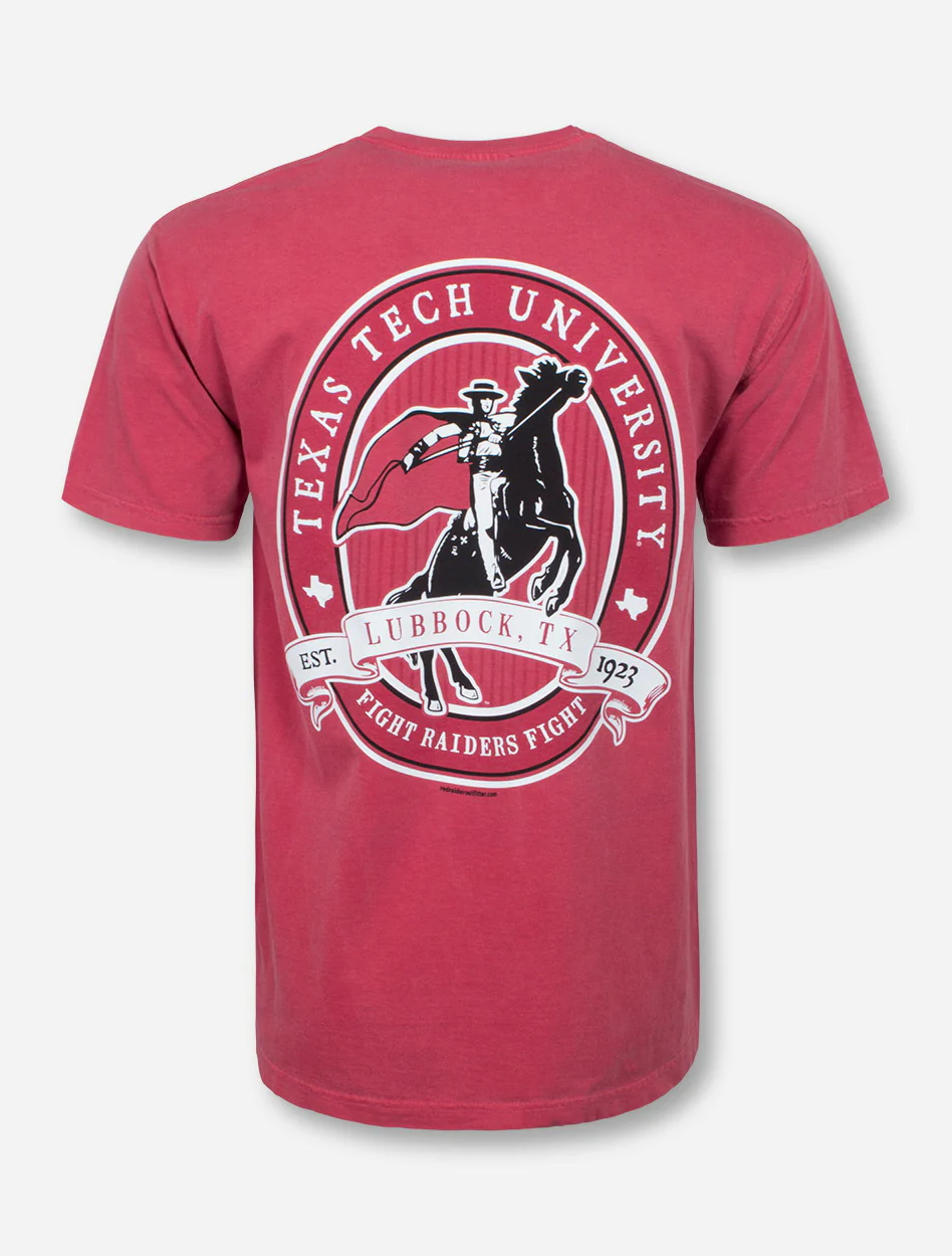 Tonal Masked Rider Label T-Shirt - Texas Tech