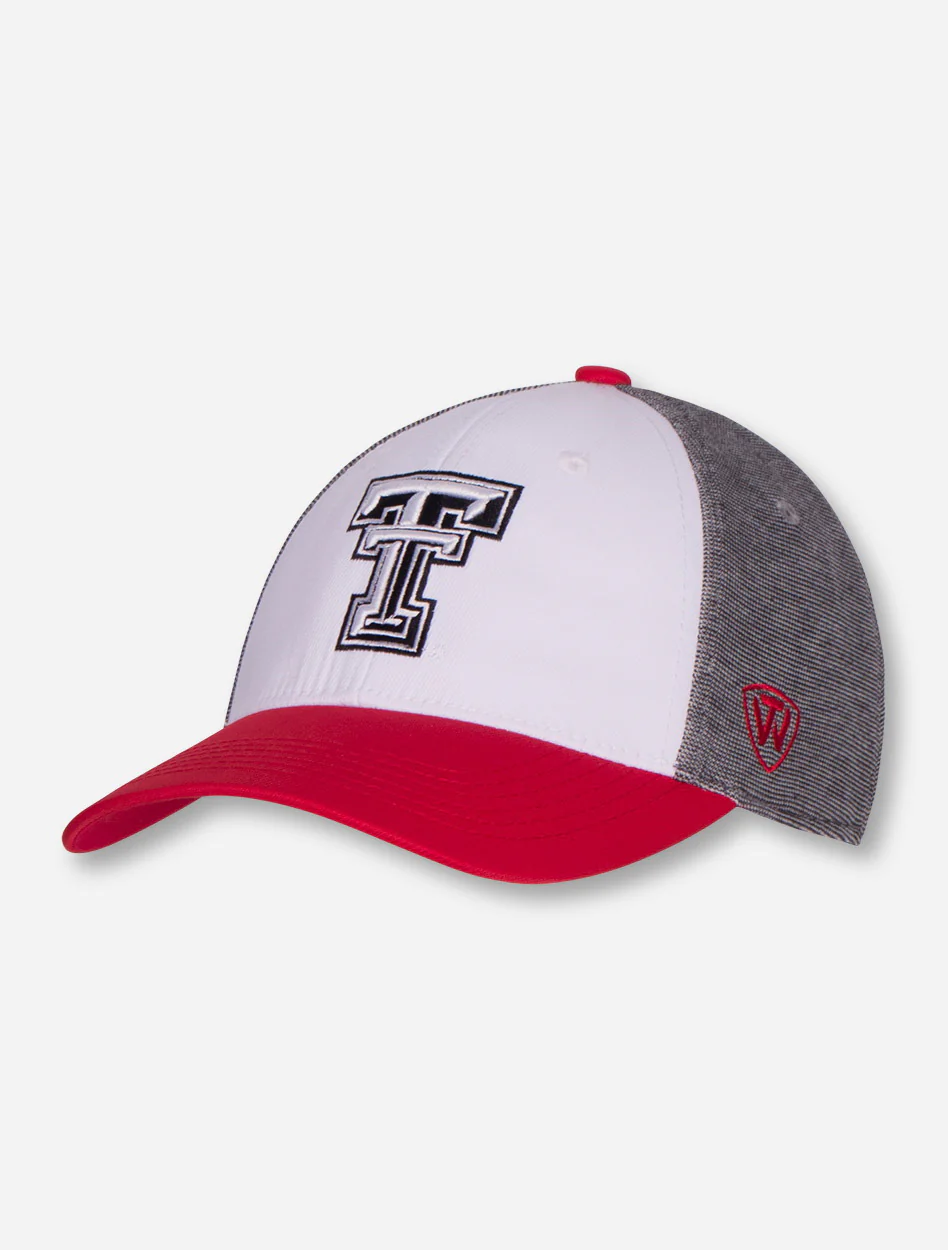 Top of the World Texas Tech "Hustle" Double T on Tri-Color Stretch Fit