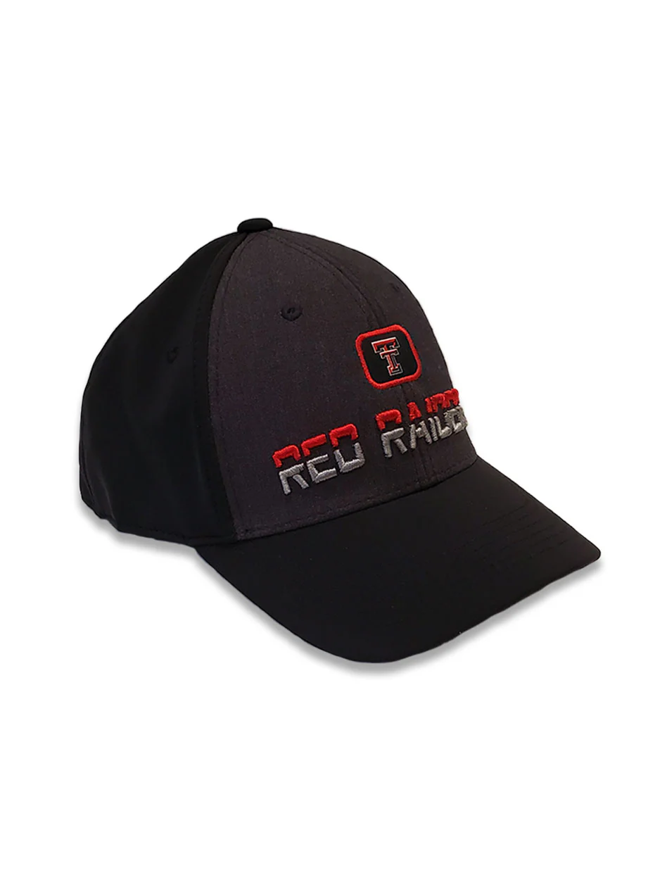 Top of the World Texas Tech Red Raiders Double T "Tag" Patch Over Two-Tone Stretch Fit Cap
