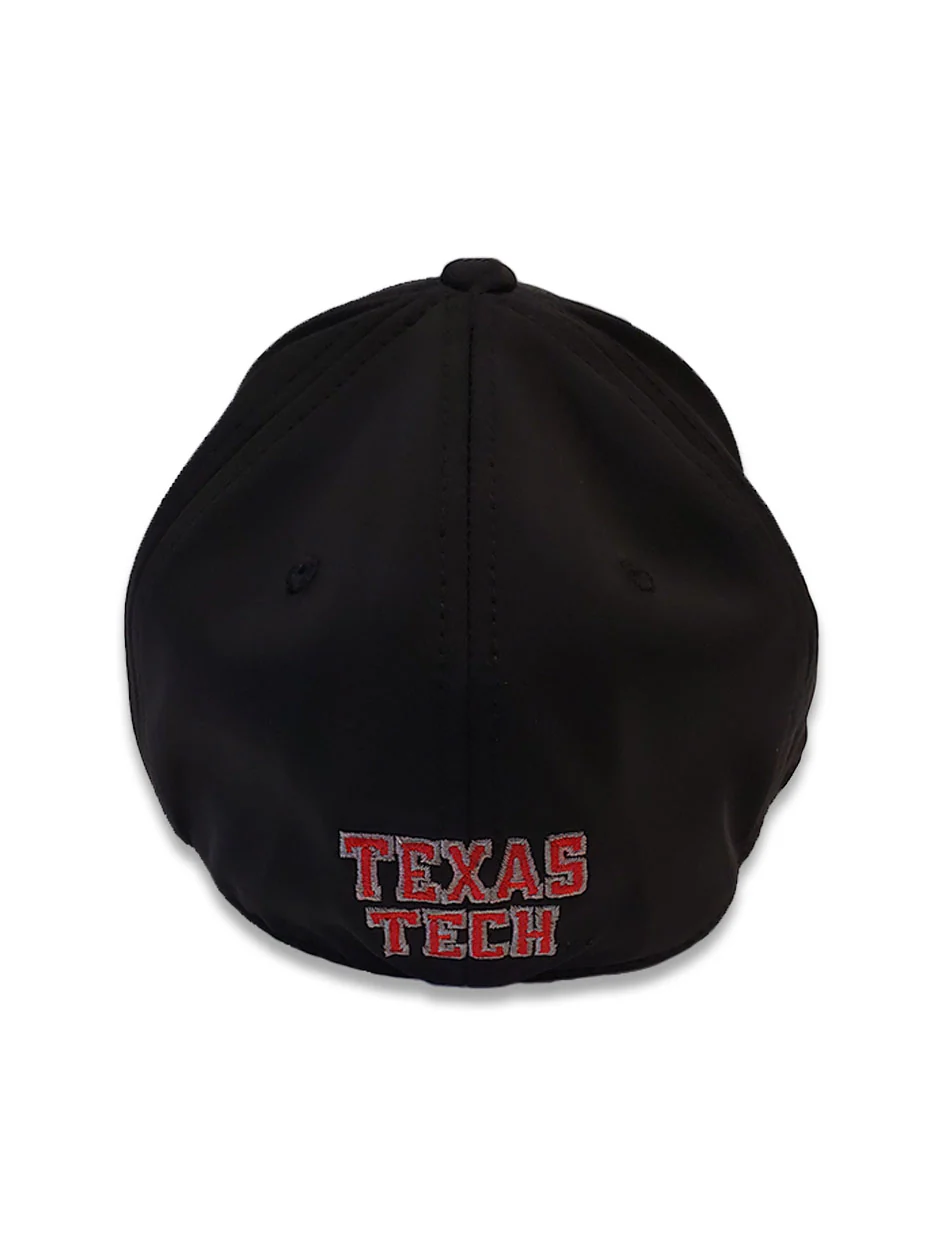 Top of the World Texas Tech Red Raiders Double T "Tag" Patch Over Two-Tone Stretch Fit Cap - Image 3