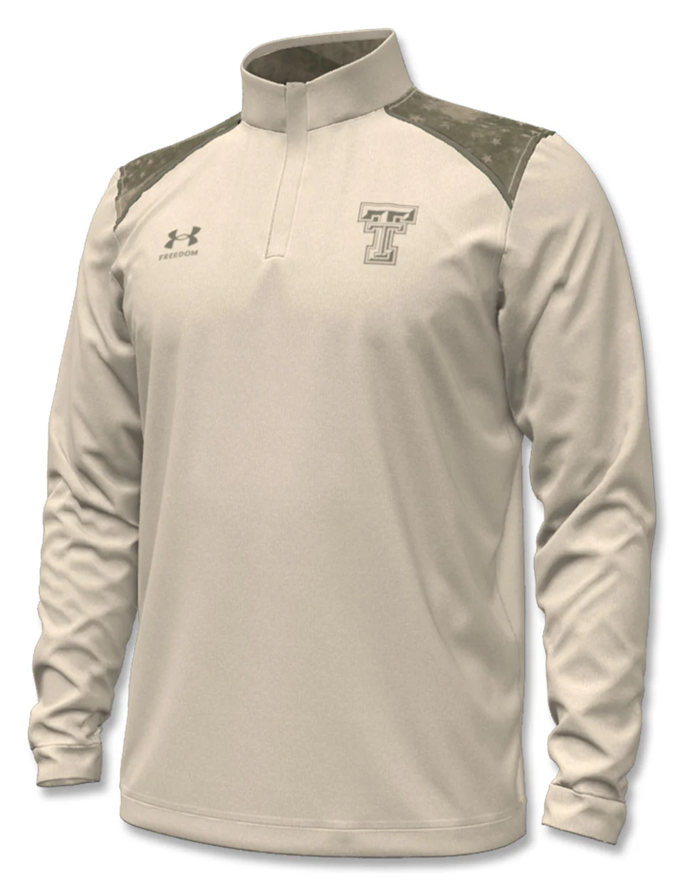 **Under Armour Texas Tech FREEDOM 2023 Ivory 1/4 Zip Pullover