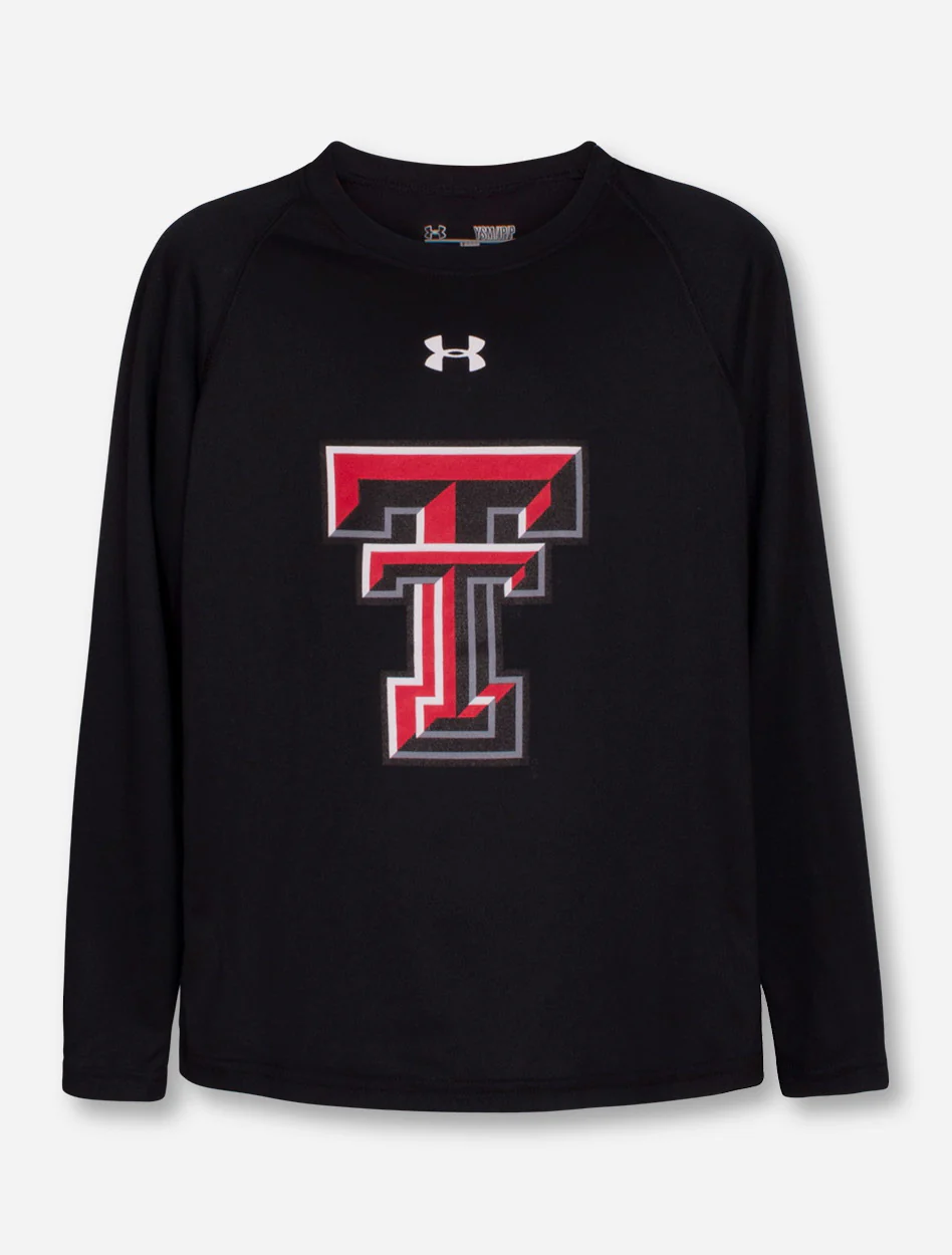**Under Armour Texas Tech Red Raiders Double T Performance YOUTH Long Sleeve T-Shirt