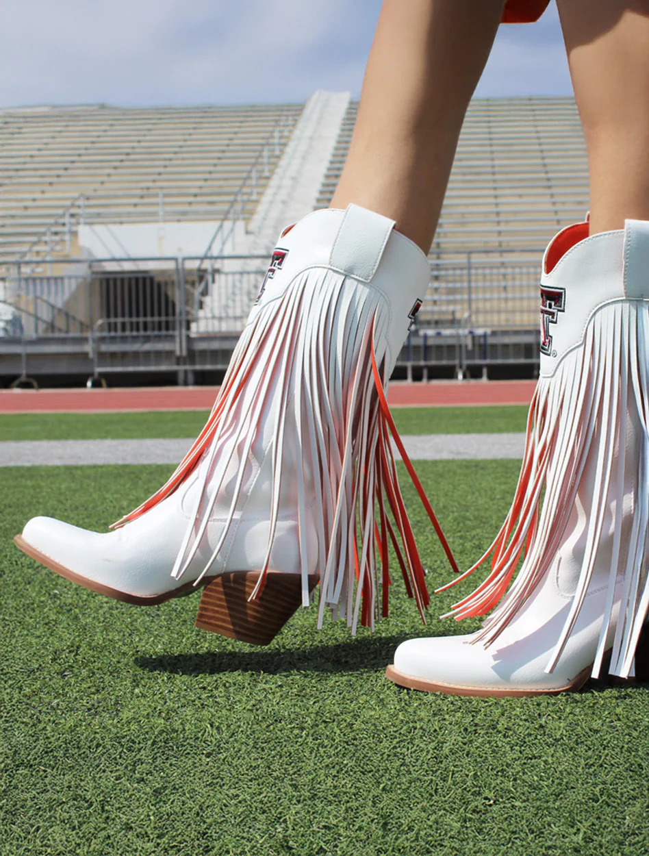 Vaccari Texas Tech "Kacey" Fringe Women's Boots - Image 3