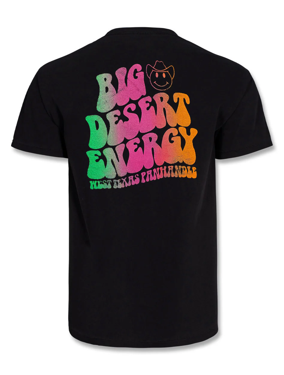 **West Texas "Big Desert Energy" Cactus Comfort Color Black T-Shirt