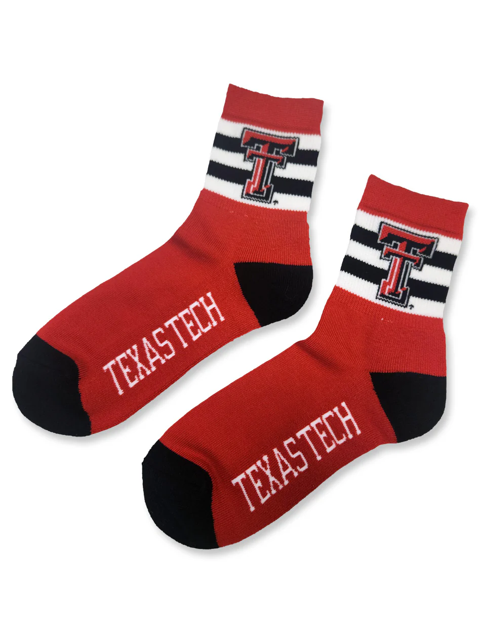 Texas Tech Double T "5 Stripe" Team Color Crew Stock