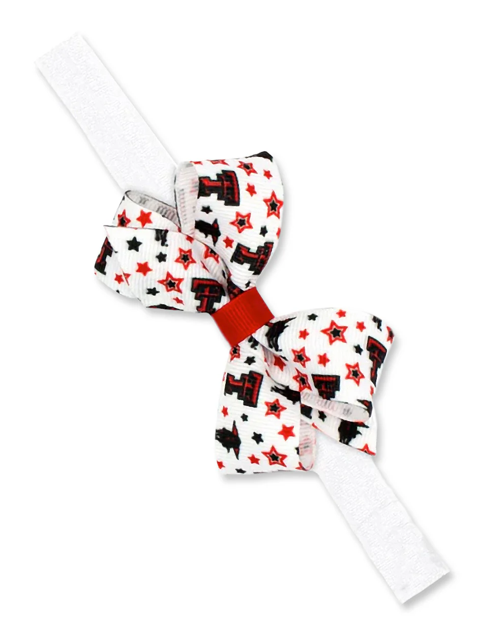 Texas Tech Logos and Stars Bowtie Headband