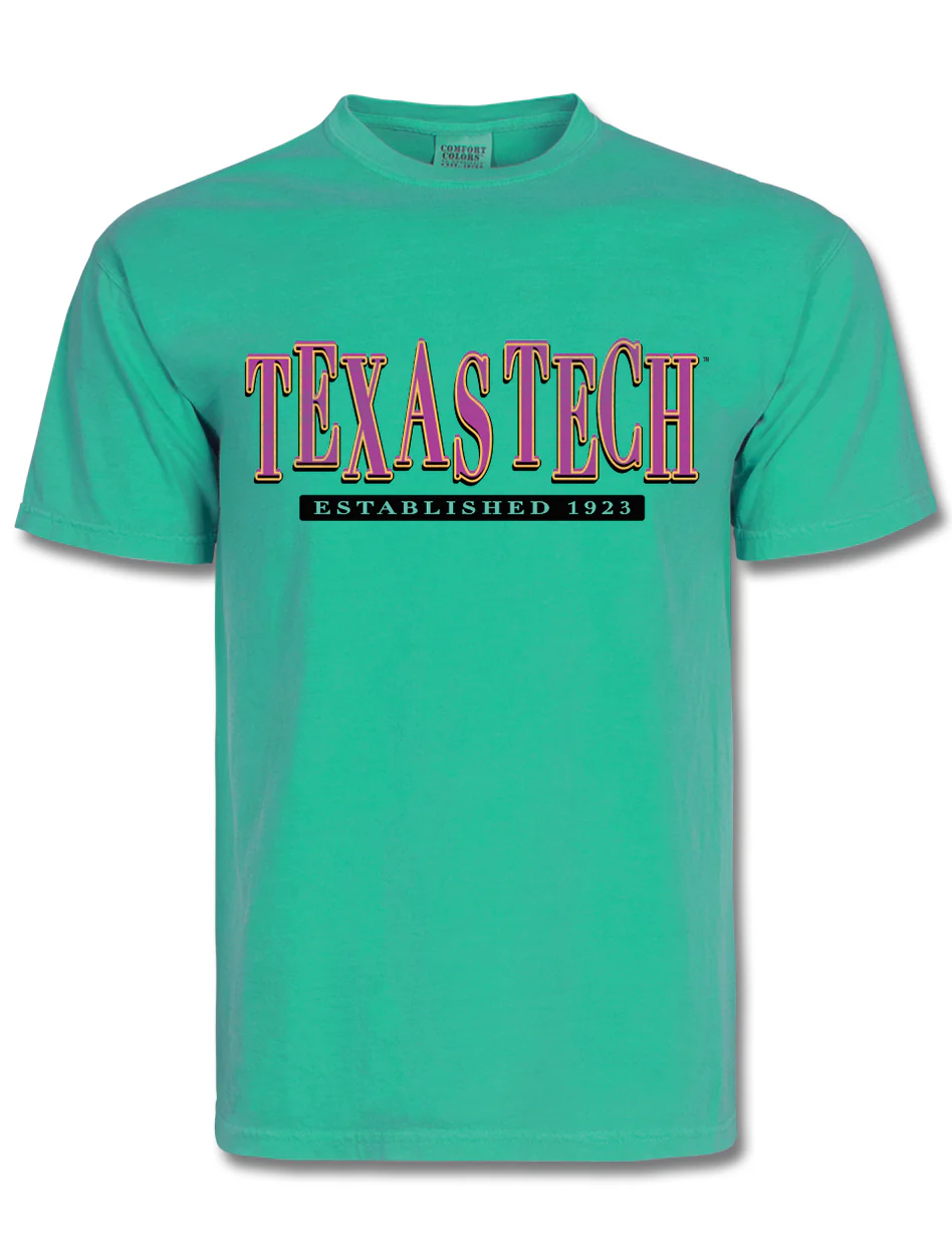 Texas Tech "San Diego" Island Green Comfort Color T-Shirt