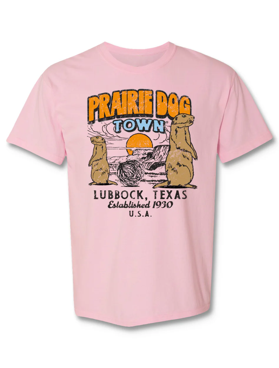 World Famous Prairie Dog Town® "Peek" PINK T-Shirt