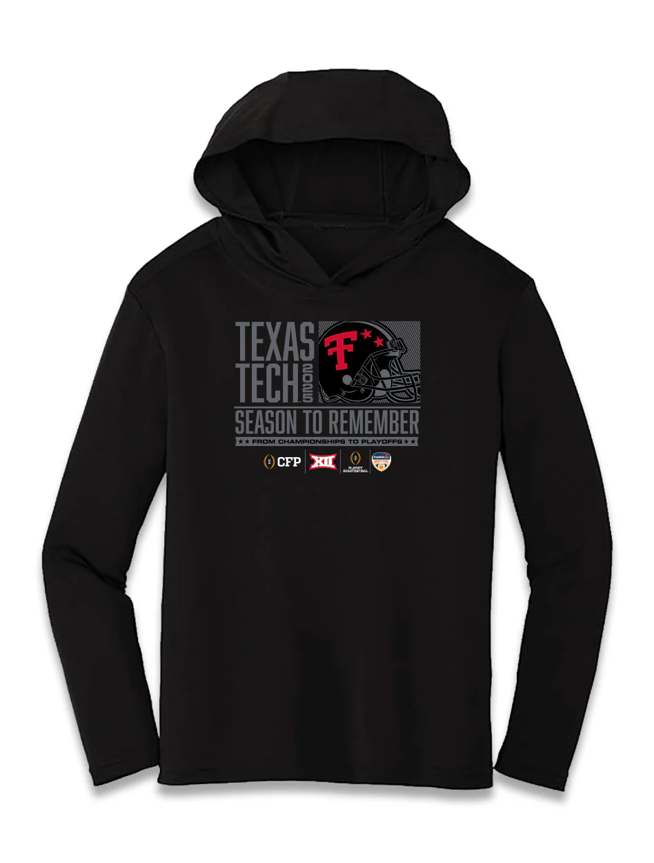 YOUTH Texas Tech 2025 Football "Season To Remember" Athletic Hood