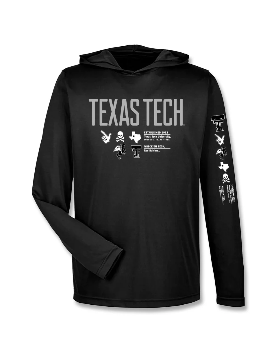 YOUTH Texas Tech "Icon Living" Reflective Athletic Hooded Long Sleeve