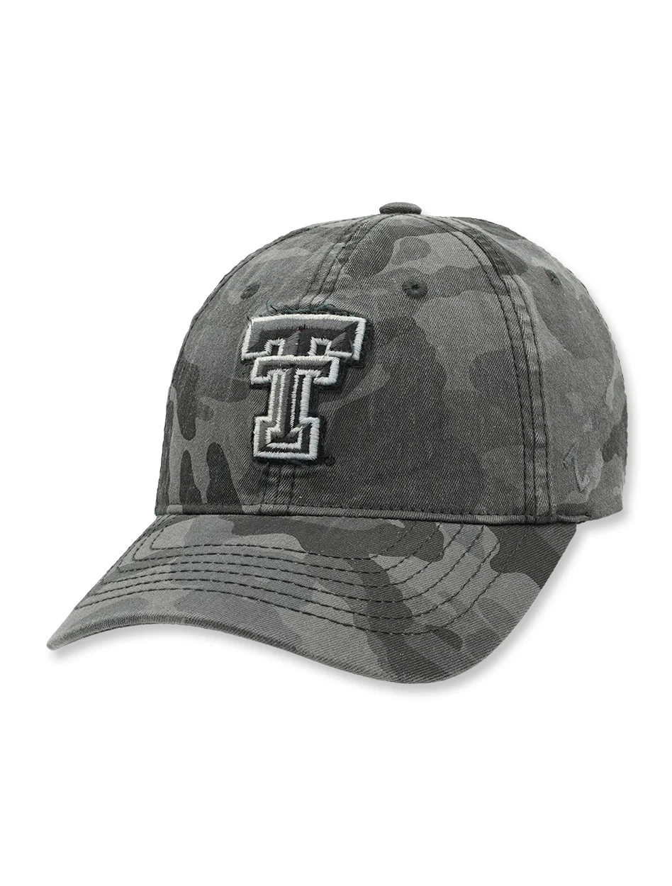 Zephyr Texas Tech "Smoke City" Tonal Double T Patch on Camo Adj. Cap