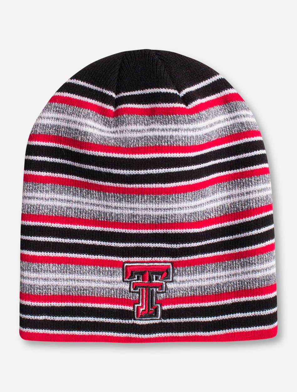 Zephyr Texas Tech "Traverse" Double T Striped Beanie