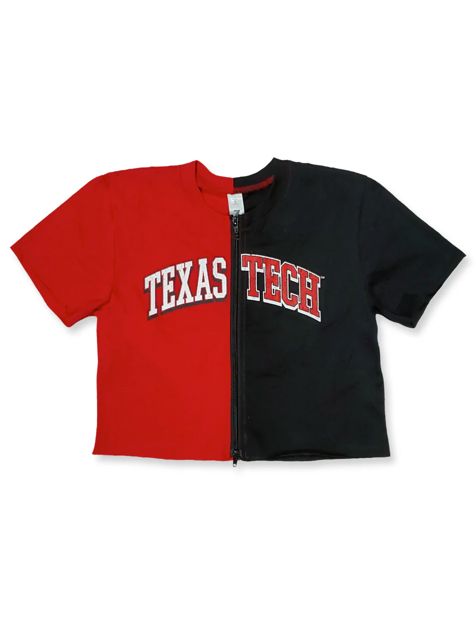 **Zoo Zats "Colorblock Zipper Tee" Crop T-Shirt