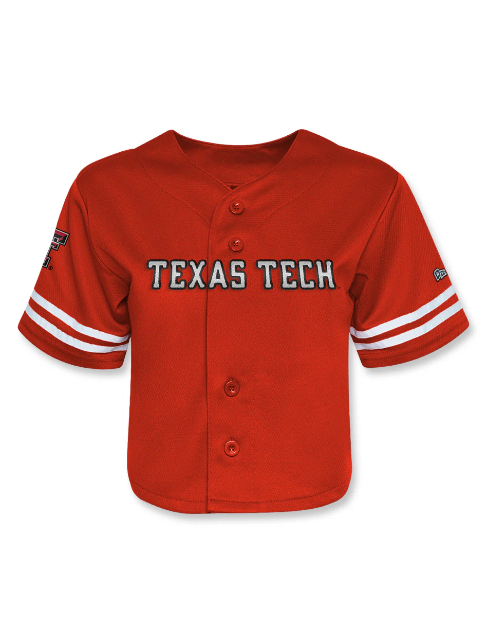 Texas Tech Hype & Vice Cropped Baseball Jersey