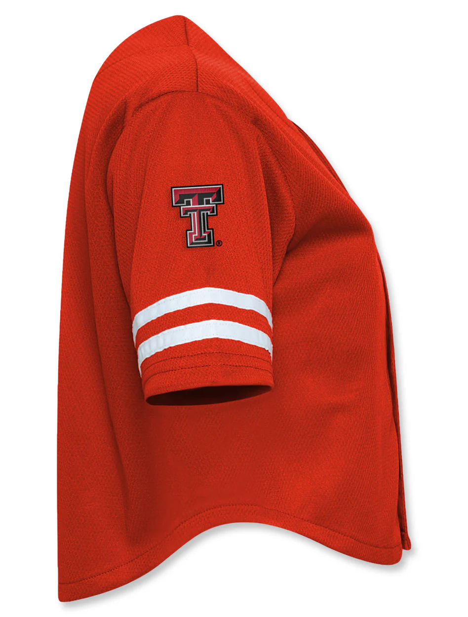Texas Tech Hype & Vice Cropped Baseball Jersey - Image 2