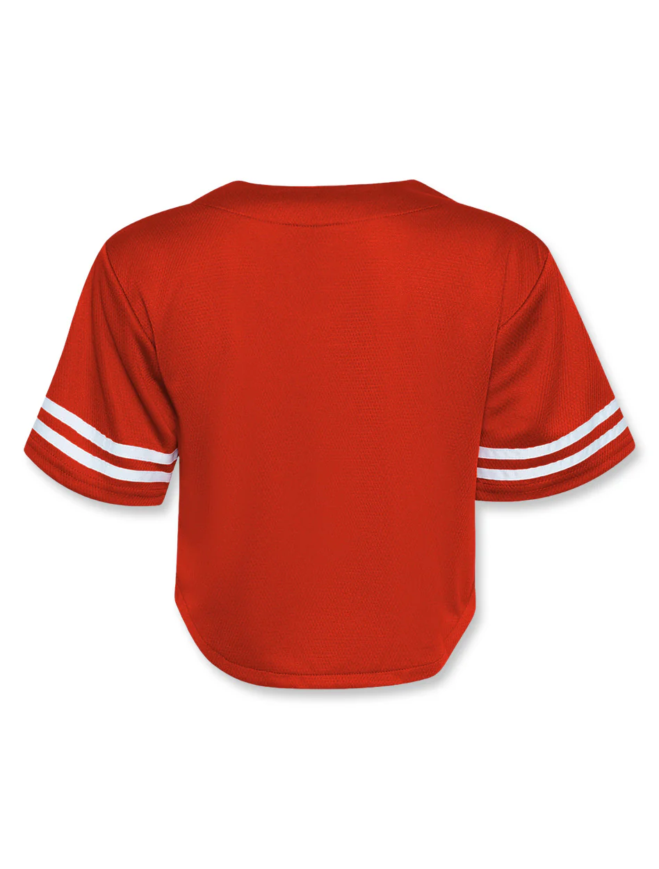 Texas Tech Hype & Vice Cropped Baseball Jersey - Image 3